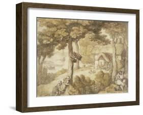 Landscape, Isle of Wight-Thomas Rowlandson-Framed Giclee Print