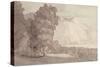 Landscape (Lake Geneva)-Francis Towne-Stretched Canvas