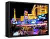 Landscape, Las Vegas by Night, Nevada, United States, USA-Philippe Hugonnard-Framed Stretched Canvas