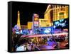 Landscape, Las Vegas by Night, Nevada, United States, USA-Philippe Hugonnard-Framed Stretched Canvas