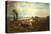 Landscape, Les Hauteurs De Suresnes, 1856-Constant-emile Troyon-Stretched Canvas