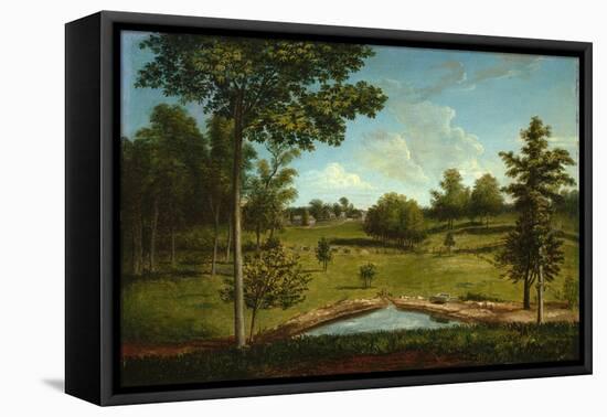 Landscape Looking toward Sellers Hall from Mill Bank, C.1818 (Oil on Canvas)-Charles Willson Peale-Framed Stretched Canvas