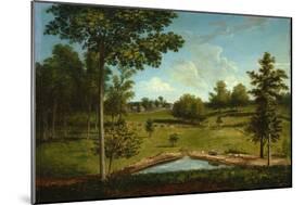 Landscape Looking toward Sellers Hall from Mill Bank, C.1818 (Oil on Canvas)-Charles Willson Peale-Mounted Giclee Print