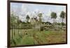 Landscape, Louveciennes, c.1872-Camille Pissarro-Framed Giclee Print