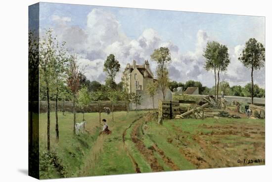 Landscape, Louveciennes, c.1872-Camille Pissarro-Stretched Canvas