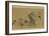 Landscape: Mountains, Stream and Boats, Edo Period-Katsushika Hokusai-Framed Giclee Print