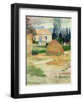 Landscape Near Arles, 1888-Paul Gauguin-Framed Giclee Print