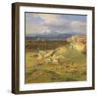 Landscape Near Corinth, C.1835-Carl Rottmann-Framed Giclee Print