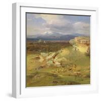 Landscape Near Corinth, C.1835-Carl Rottmann-Framed Giclee Print