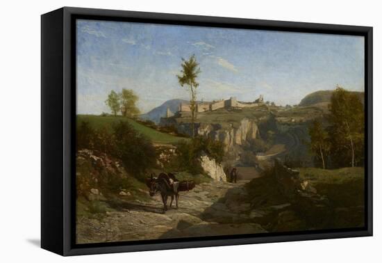 Landscape Near Crémieu-Charles Francois Daubigny-Framed Stretched Canvas