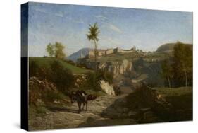 Landscape Near Crémieu-Charles Francois Daubigny-Stretched Canvas