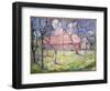 Landscape near Kiev, Ukraine, 1930 (Oil on Canvas)-Kazimir Severinovich Malevich-Framed Giclee Print