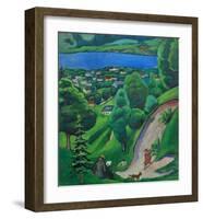 Landscape near Lake Tegern-Auguste Macke-Framed Giclee Print