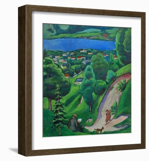 Landscape near Lake Tegern-Auguste Macke-Framed Giclee Print