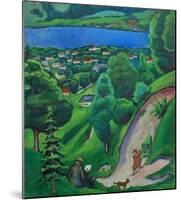 Landscape near Lake Tegern-Auguste Macke-Mounted Giclee Print