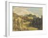 Landscape near Miesenbach-Friedrich Gauermann-Framed Collectable Print