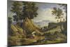 Landscape Near Olevano with Rainbow, 1823-24-Joseph Anton Koch-Mounted Giclee Print