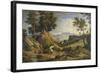 Landscape Near Olevano with Rainbow, 1823-24-Joseph Anton Koch-Framed Giclee Print