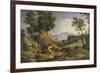 Landscape Near Olevano with Rainbow, 1823-24-Joseph Anton Koch-Framed Giclee Print