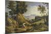 Landscape Near Olevano with Rainbow, 1823-24-Joseph Anton Koch-Mounted Giclee Print