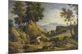 Landscape Near Olevano with Rainbow, 1823-24-Joseph Anton Koch-Mounted Giclee Print