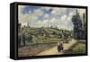 Landscape Near Pontoise, the Auvers Road, 1881-Camille Pissarro-Framed Stretched Canvas