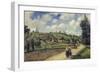 Landscape Near Pontoise, the Auvers Road, 1881-Camille Pissarro-Framed Giclee Print