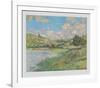 Landscape near Vetheuil-Claude Monet-Framed Collectable Print