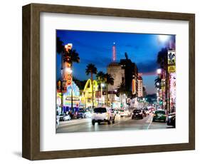 Landscape, Night, Hollywood Blvd, Los Angeles, California, United States-Philippe Hugonnard-Framed Photographic Print