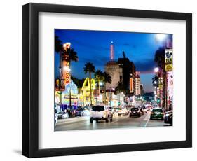 Landscape, Night, Hollywood Blvd, Los Angeles, California, United States-Philippe Hugonnard-Framed Photographic Print