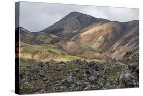 Landscape of a Mountain Range Through Landmannalaugar, Iceland-Gavriel Jecan-Stretched Canvas