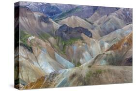 Landscape of a Mountain Range Through Landmannalaugar, Iceland-Gavriel Jecan-Stretched Canvas