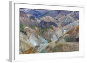 Landscape of a Mountain Range Through Landmannalaugar, Iceland-Gavriel Jecan-Framed Photographic Print