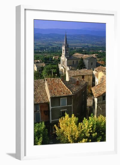 Landscape of Bonnieux, Provence, France-Peter Adams-Framed Photographic Print