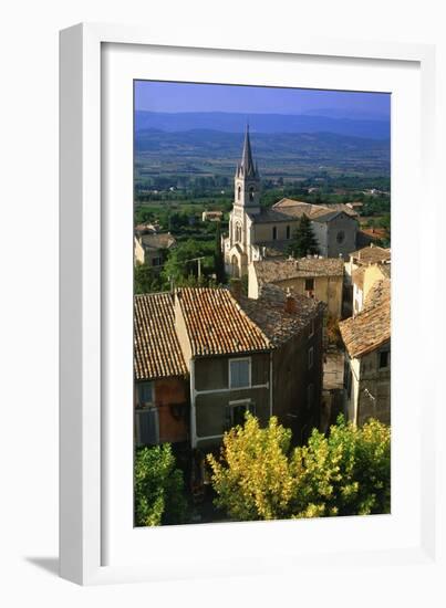 Landscape of Bonnieux, Provence, France-Peter Adams-Framed Photographic Print