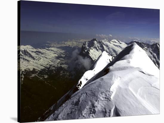 Landscape of Eiger, Switzerland-Michael Brown-Stretched Canvas