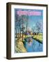 "Landscape of Farm in Springtime," Country Gentleman Cover, May 1, 1932-Walter Baum-Framed Giclee Print