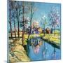 "Landscape of Farm in Springtime,"May 1, 1932-Walter Baum-Mounted Giclee Print