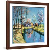 "Landscape of Farm in Springtime,"May 1, 1932-Walter Baum-Framed Giclee Print