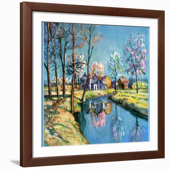 "Landscape of Farm in Springtime,"May 1, 1932-Walter Baum-Framed Giclee Print