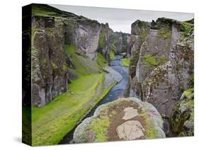 Landscape of Fjadrarglufur Gorge, Iceland-Joan Loeken-Stretched Canvas