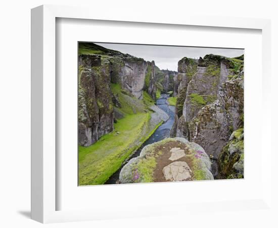 Landscape of Fjadrarglufur Gorge, Iceland-Joan Loeken-Framed Photographic Print