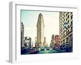 Landscape of Flatiron Building and 5th Ave, Manhattan, New York City, United States-Philippe Hugonnard-Framed Premium Photographic Print