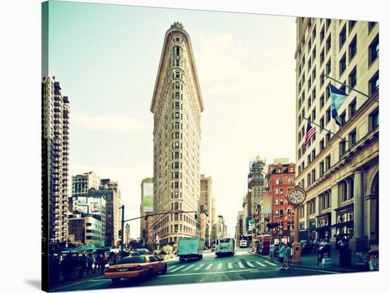 Landscape of Flatiron Building and 5th Ave, Manhattan, New York City, United States-Philippe Hugonnard-Stretched Canvas