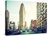 Landscape of Flatiron Building and 5th Ave, Manhattan, New York City, United States-Philippe Hugonnard-Stretched Canvas