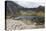 Landscape of Footpath Leading round Llyn Idwal with Devil's Kitchen in Background-Veneratio-Stretched Canvas