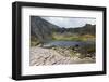 Landscape of Footpath Leading round Llyn Idwal with Devil's Kitchen in Background-Veneratio-Framed Photographic Print