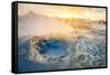 Landscape of Geothermal Hot Springs, Mud Pots and Fumaroles, Namaskard by Lake Myvatn, Iceland-Ragnar Th Sigurdsson-Framed Stretched Canvas