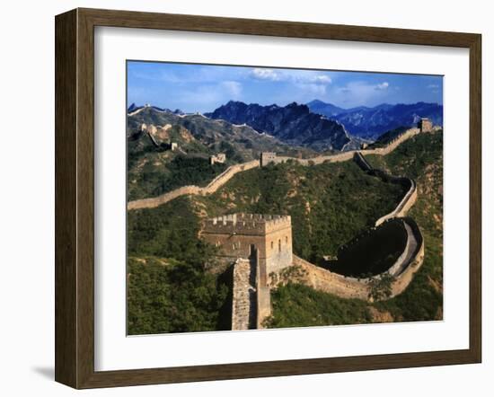 Landscape of Great Wall, Jinshanling, China-Keren Su-Framed Premium Photographic Print