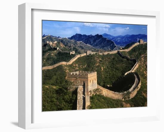 Landscape of Great Wall, Jinshanling, China-Keren Su-Framed Premium Photographic Print